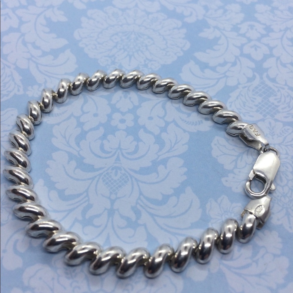 ⬇️SALE‼️🎀STERLING SILVER🎀SANMARCO BRACELET ITALY